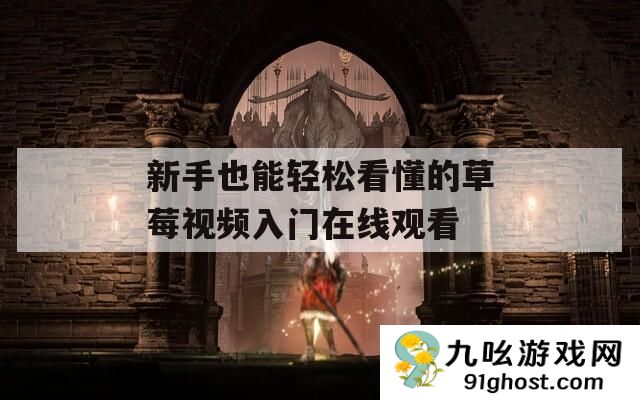 新手也能轻松看懂的草莓视频入门在线观看