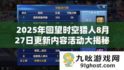 2025年回望时空猎人8月27日更新内容活动大揭秘
