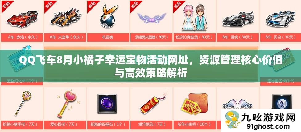 QQ飞车8月小橘子幸运宝物活动网址
