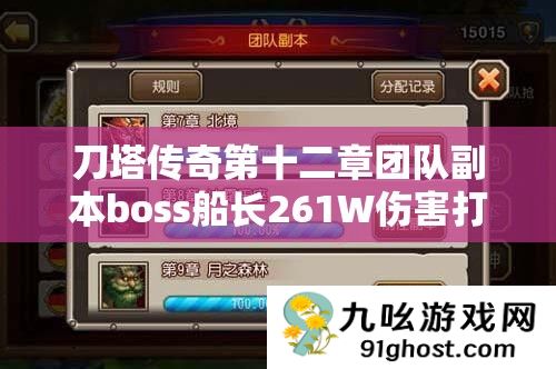 刀塔传奇第十二章团队副本boss船长261W伤害打法技巧与阵容深度解析