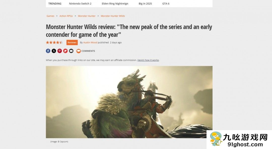 《怪物猎人：荒野》媒体评分汇总 怪猎系列新的巅峰