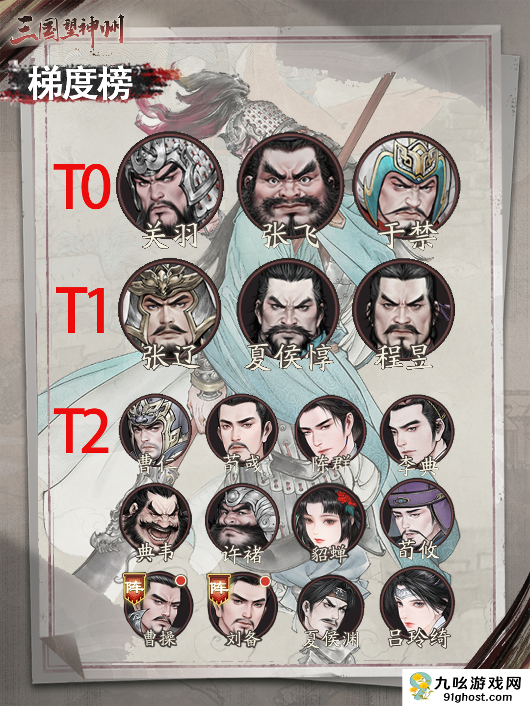 《三国望神州》梯度榜武将全解析