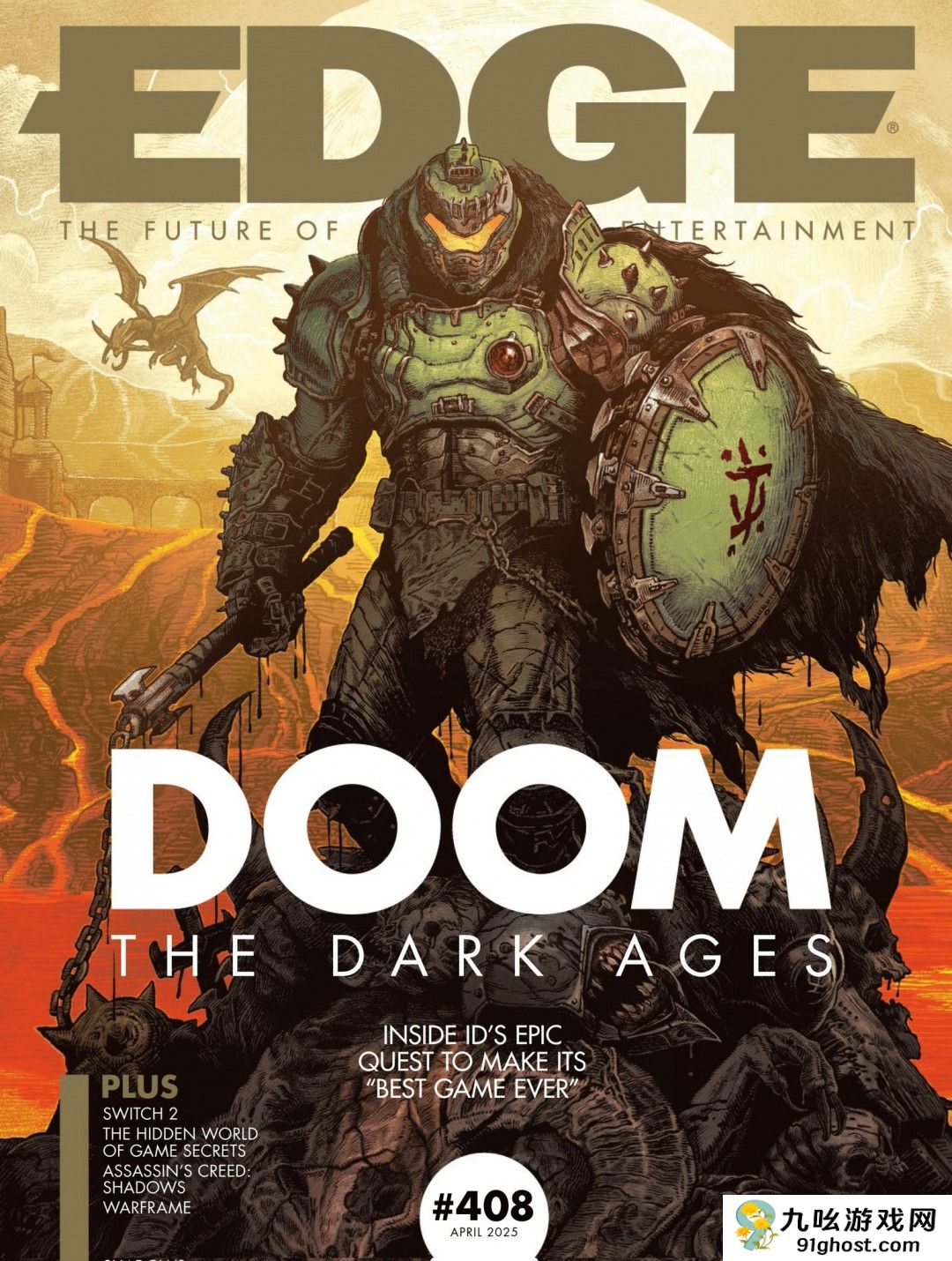 《毁灭战士：黑暗时代》Edge杂志封面曝光 每个关卡大约一个小时