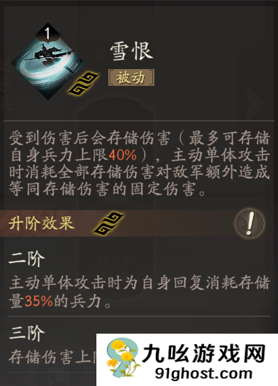 《三国望神州》夏侯惇天赋技能详解