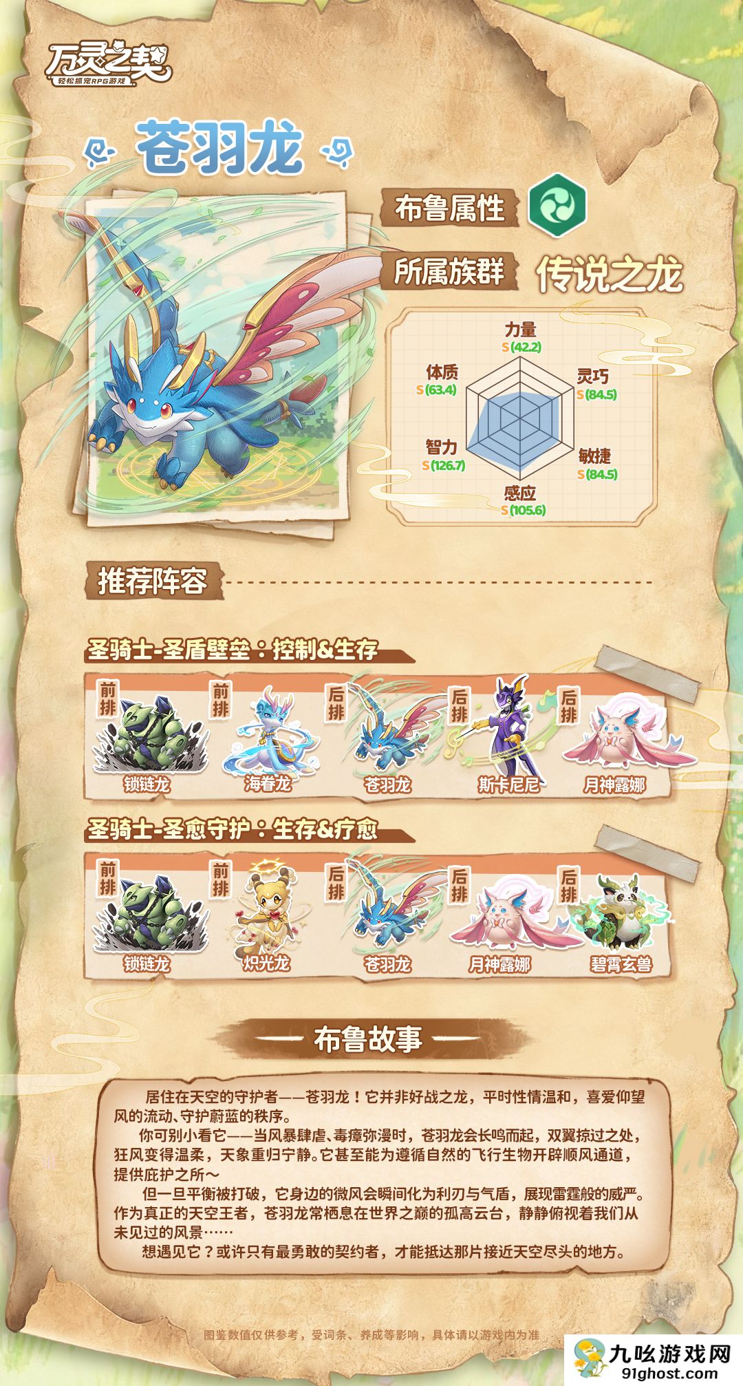 《万灵之契》苍羽龙布鲁图鉴
