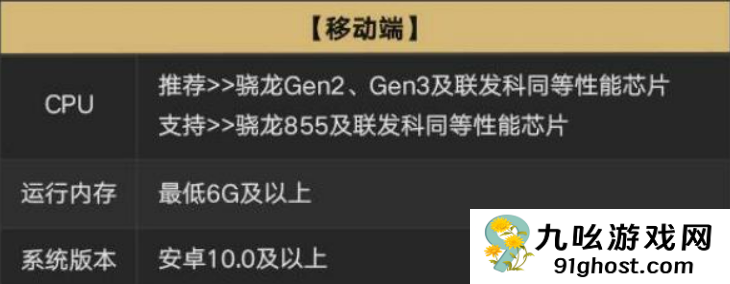 异环需要什么配置