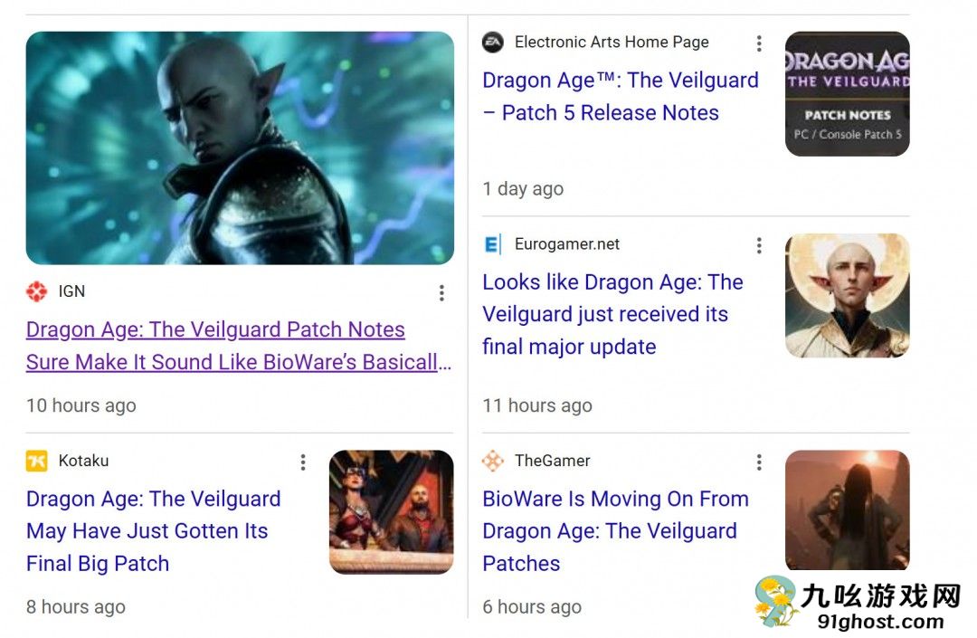 《龙腾世纪：影障守护者》不再有重大更新 BioWare停止支持