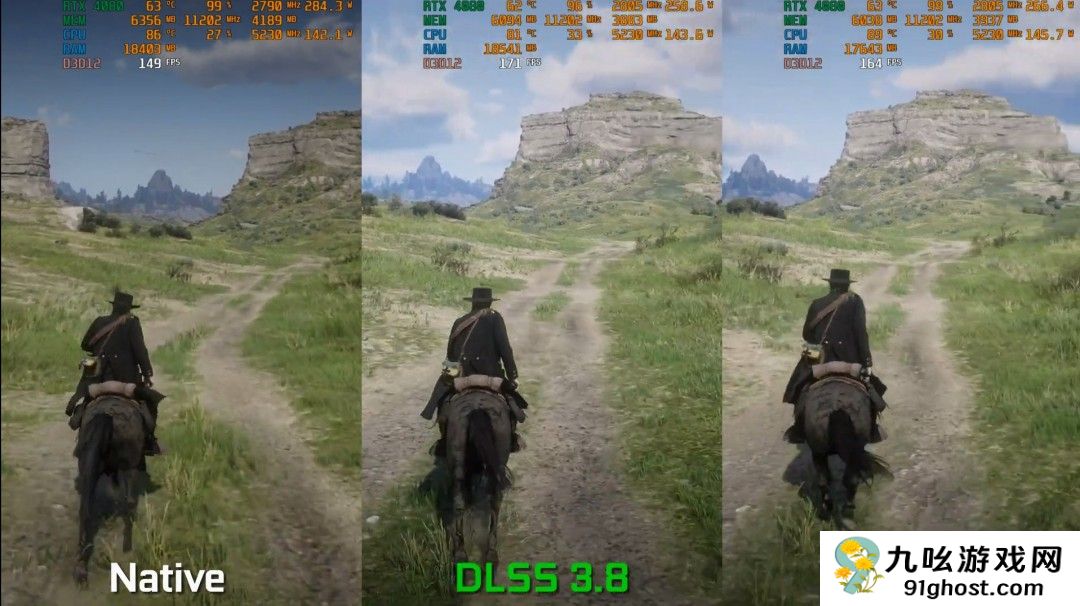 DLSS 3.8 vs DLSS 4：《荒野大镖客2》等5款游戏实测