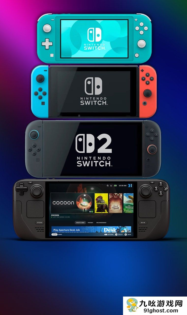 Switch 2屏幕尺寸对比 比Steam Deck OLED还大