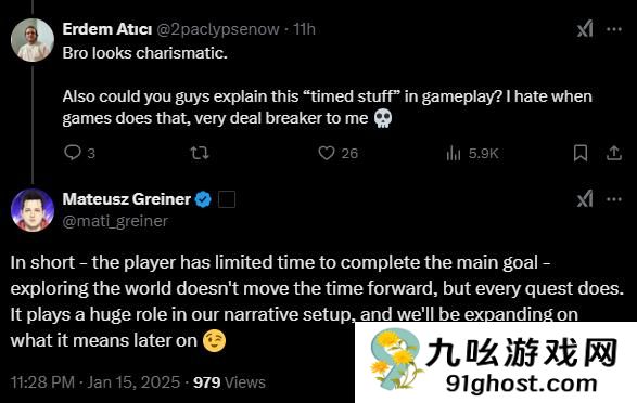前CDPR开发人员解释新作《黎明行者之血》的限时系统 玩家无需着急