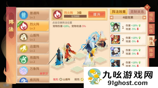 《梦想桃源》队伍阵法攻略