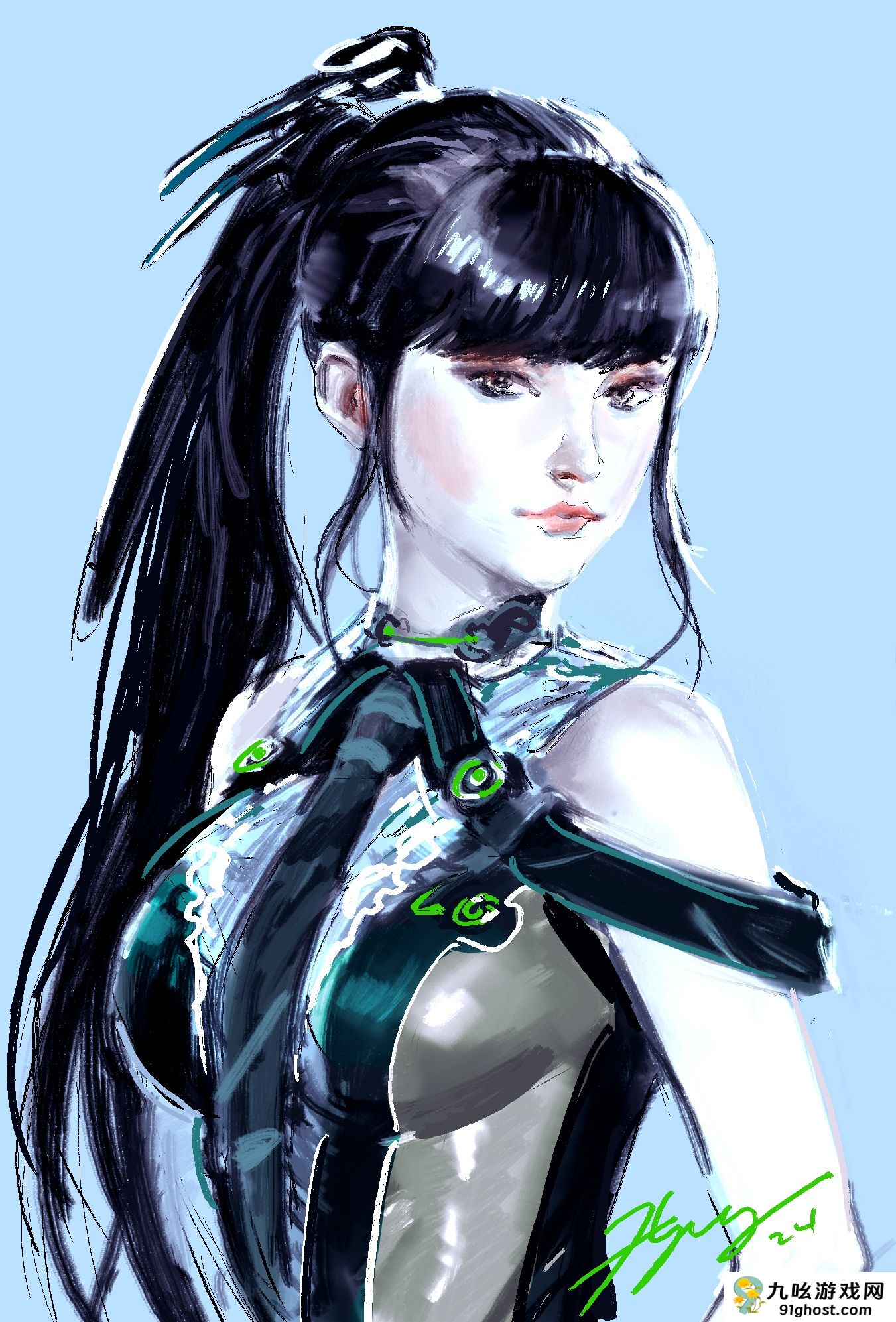 被骂后顽皮狗画师又画了一张《星刃》女主图