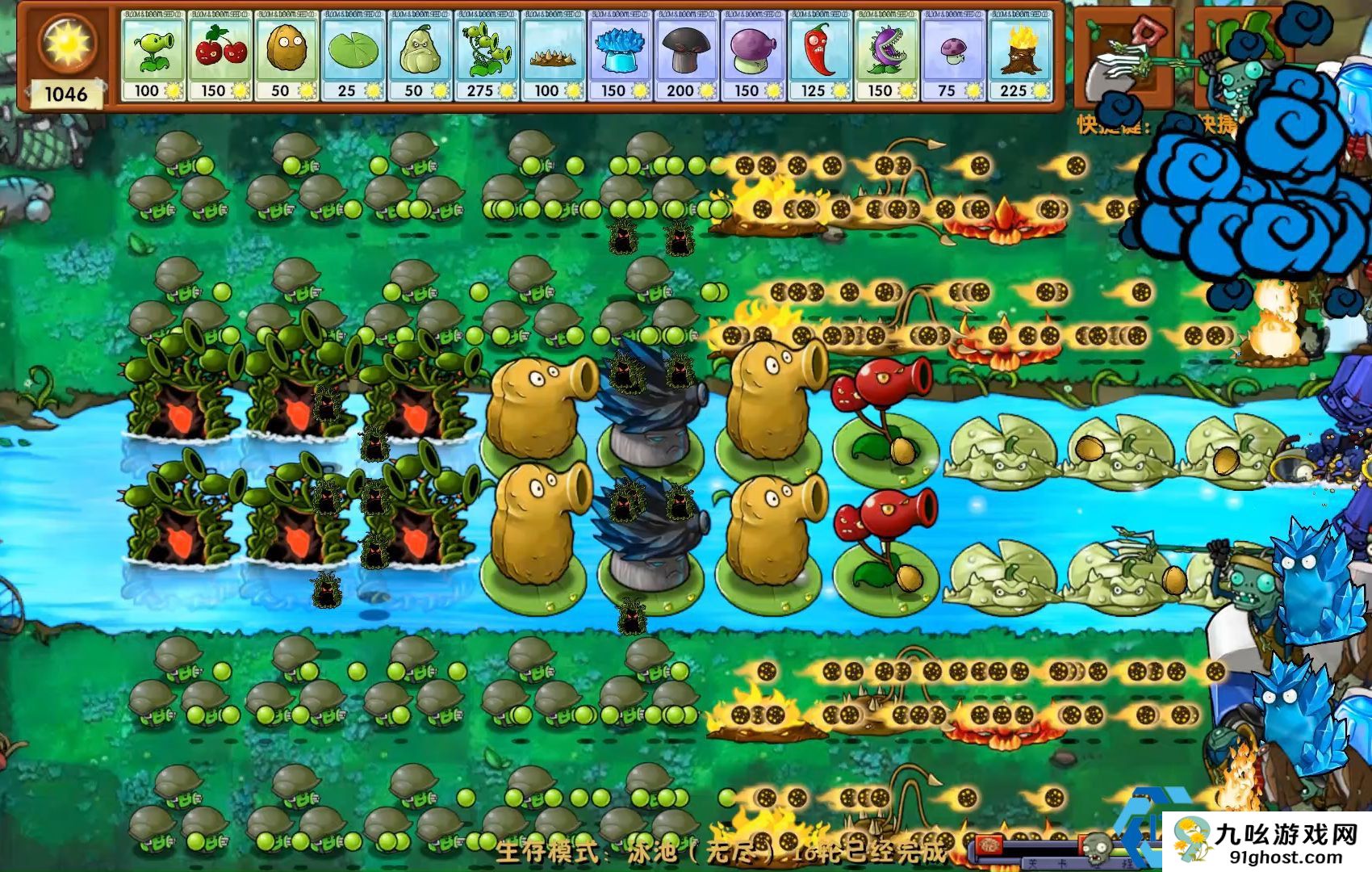 植物大战僵尸融合版生存模式泳池怎么过
