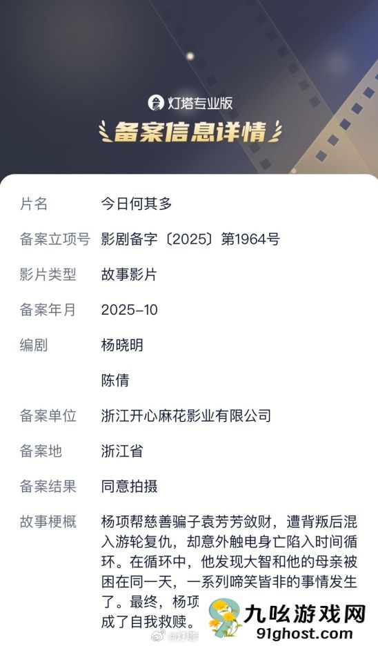 开心麻花新电影《今日何其多》立项：时间循环奇幻片