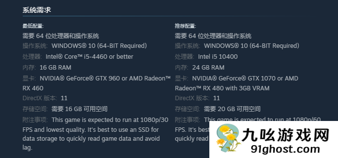 生化女神末日开端配置要求一览