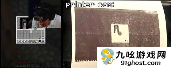 疯狂玩家脑洞大开：用打印机当显示器玩《我的世界》！每秒才0.5帧
