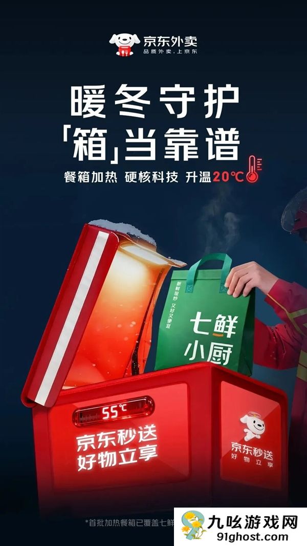 点外卖能看到实时温度！京东外卖上线加热餐箱：全职骑手免费