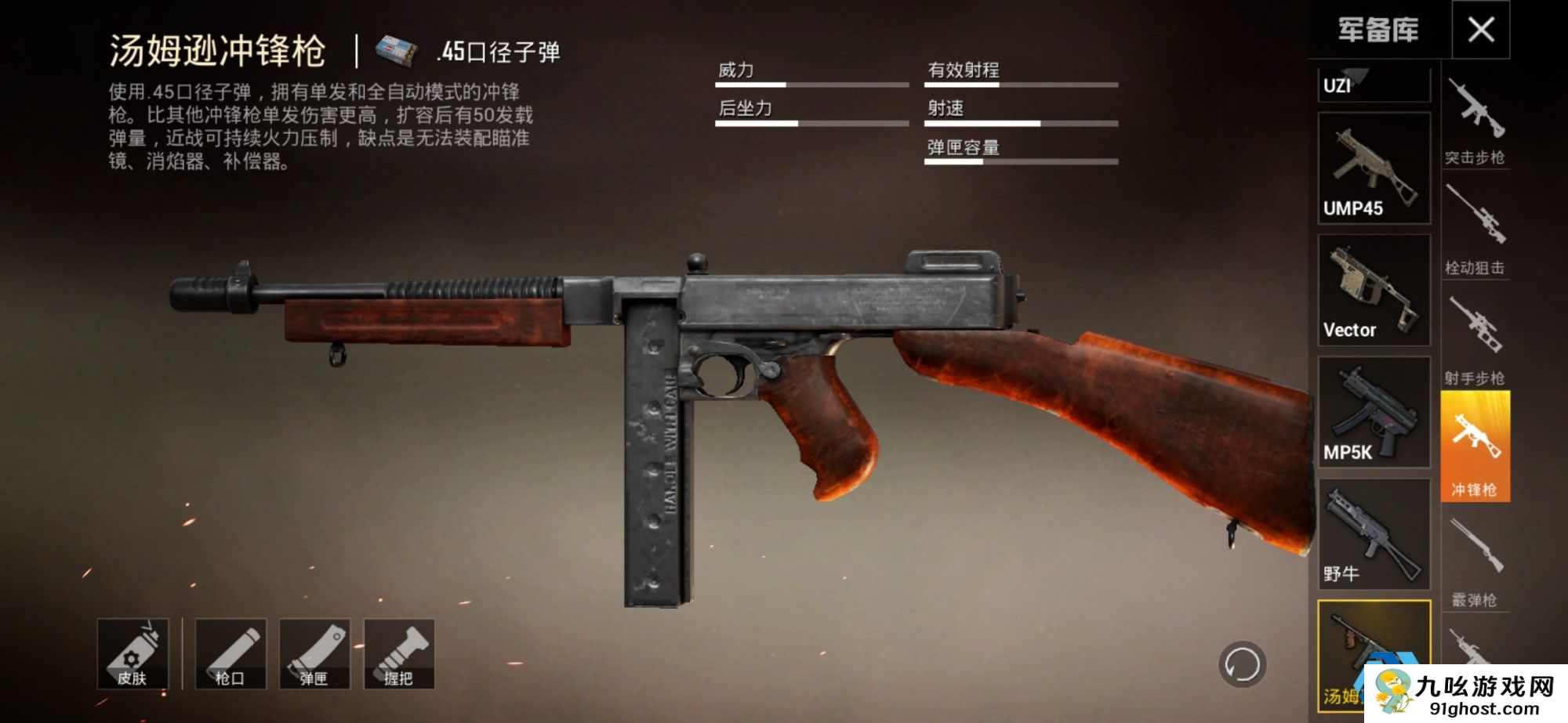 绝地求生选择什么冲锋枪好用