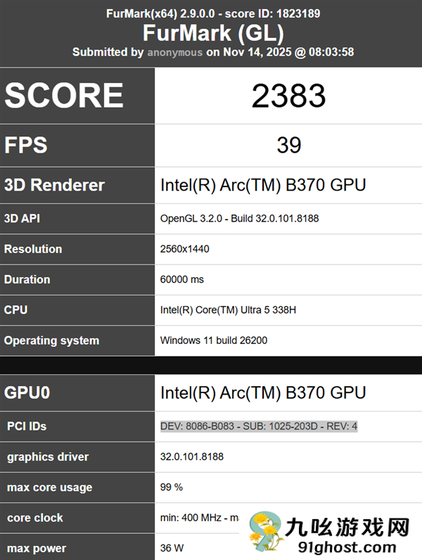 Intel  10核锐炫B370集显跑分曝光：超越RTX  3050