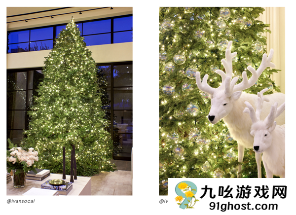 有钱人家里的圣诞树 在今年开始掉色了