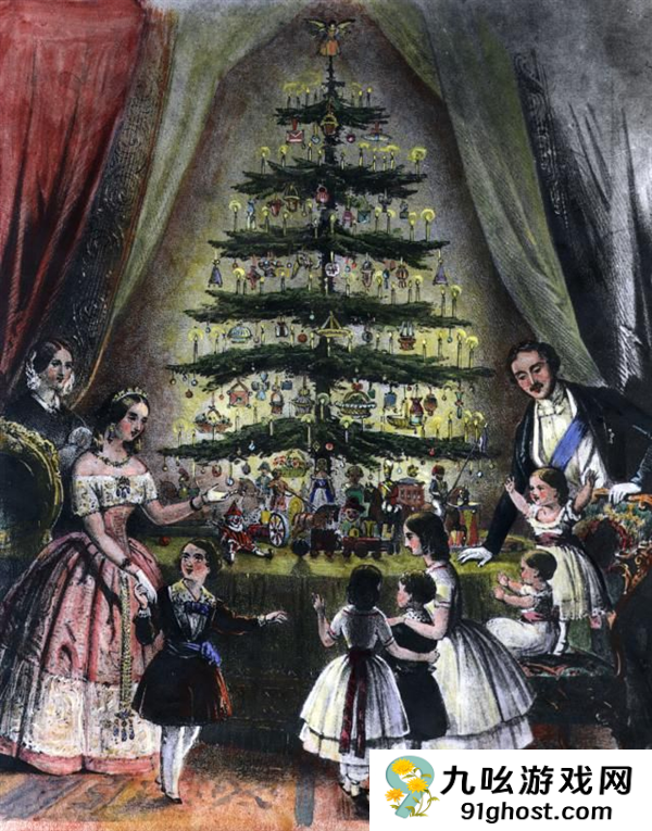 有钱人家里的圣诞树 在今年开始掉色了