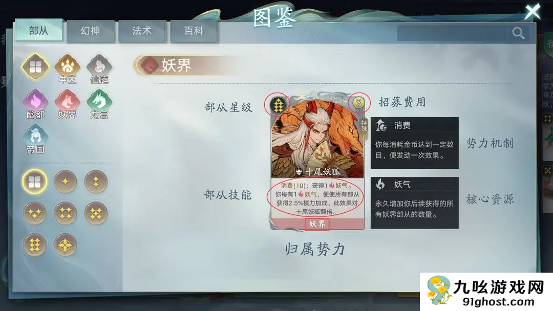 代号妖鬼六大势力详解